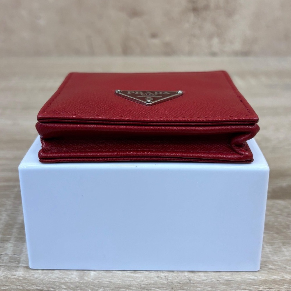 Prada (+COA) Red Saffiano Leather Coin Pouch - Picture 5 of 10